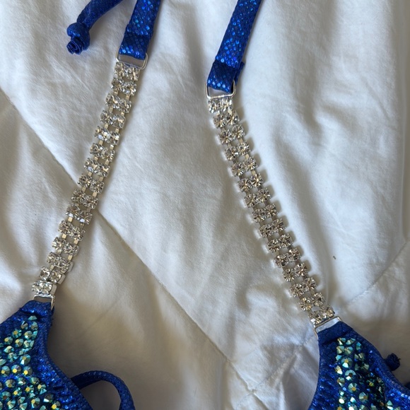 Blue Rhinestone Bikini Set - Picture 6 of 8